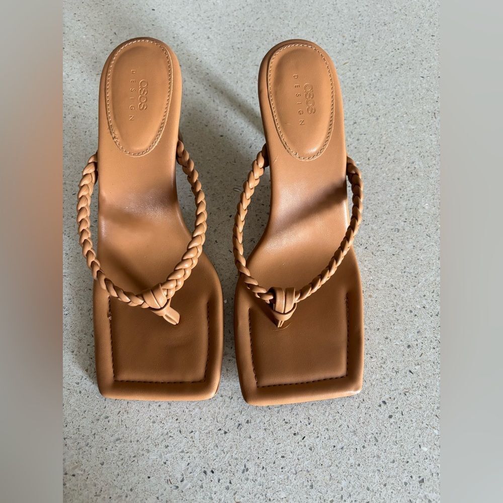 Tan Braided Strap Sandals by ASOS NWT
